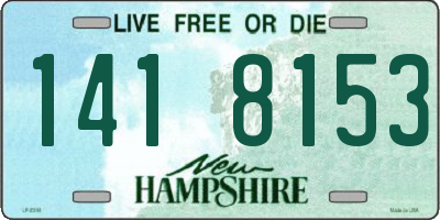 NH license plate 1418153