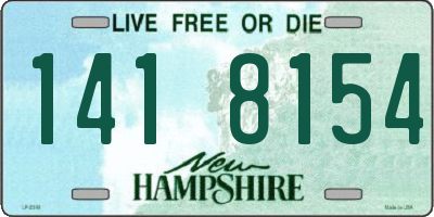 NH license plate 1418154