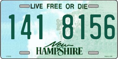 NH license plate 1418156