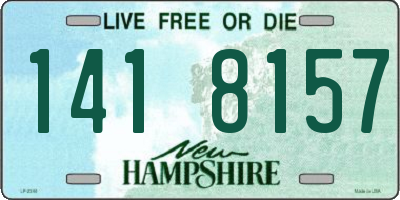 NH license plate 1418157