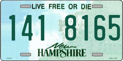 NH license plate 1418165