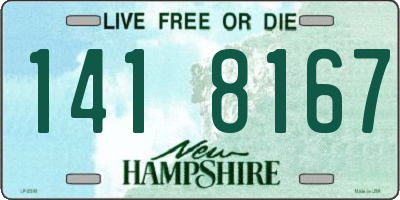 NH license plate 1418167