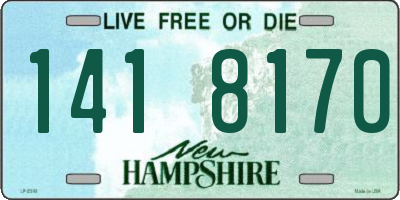 NH license plate 1418170