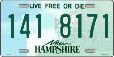 NH license plate 1418171