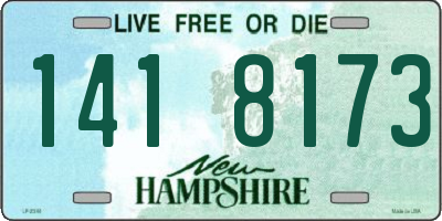 NH license plate 1418173
