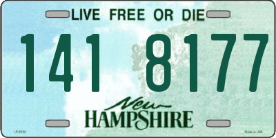 NH license plate 1418177
