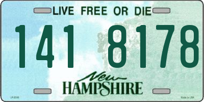 NH license plate 1418178