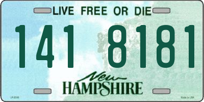 NH license plate 1418181