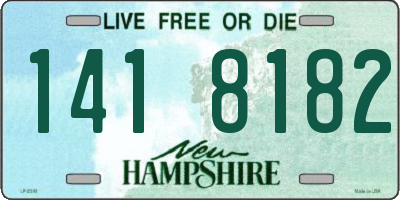 NH license plate 1418182