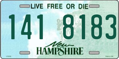 NH license plate 1418183