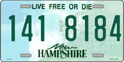 NH license plate 1418184