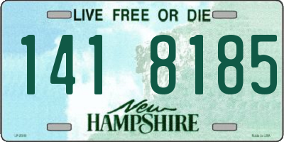 NH license plate 1418185