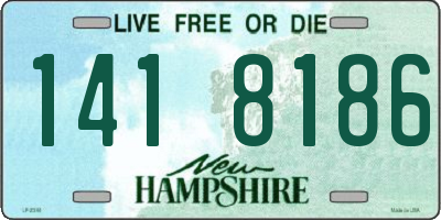 NH license plate 1418186