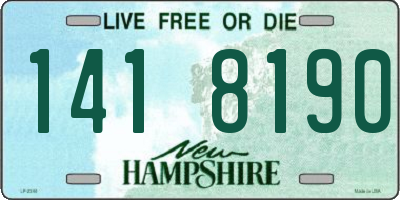 NH license plate 1418190