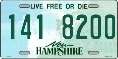 NH license plate 1418200