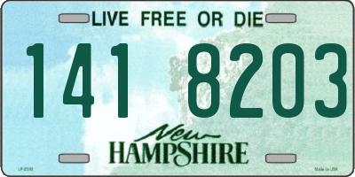 NH license plate 1418203