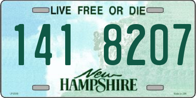 NH license plate 1418207