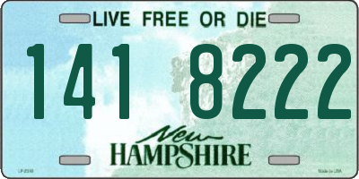 NH license plate 1418222