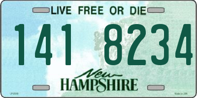 NH license plate 1418234
