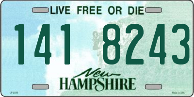 NH license plate 1418243