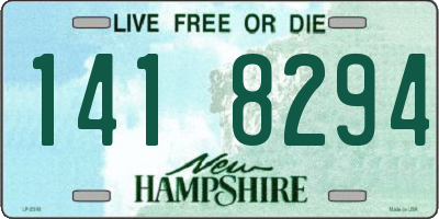 NH license plate 1418294