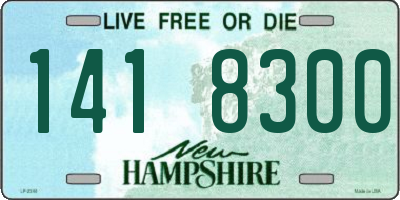 NH license plate 1418300