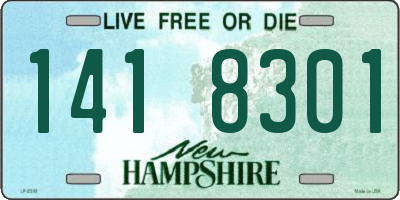 NH license plate 1418301