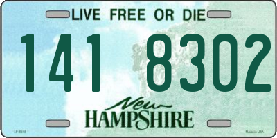 NH license plate 1418302