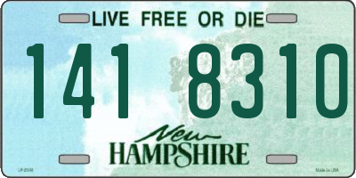 NH license plate 1418310