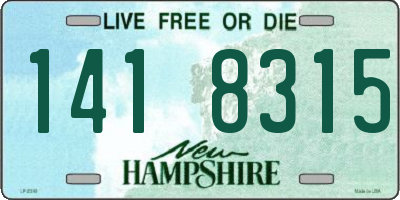NH license plate 1418315