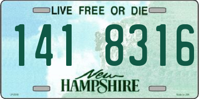 NH license plate 1418316