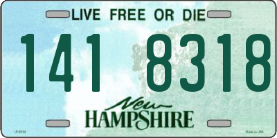 NH license plate 1418318