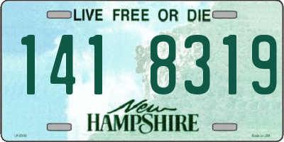 NH license plate 1418319