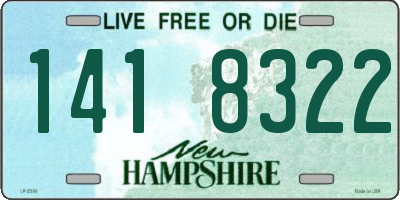 NH license plate 1418322