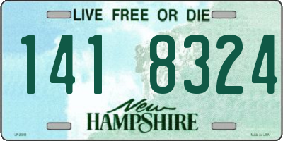 NH license plate 1418324