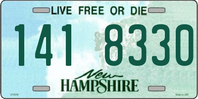 NH license plate 1418330