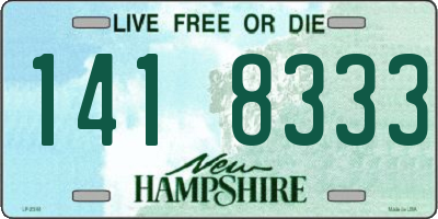 NH license plate 1418333
