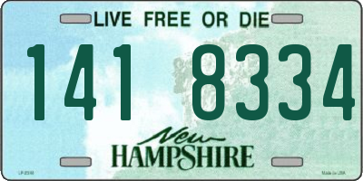 NH license plate 1418334