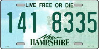 NH license plate 1418335