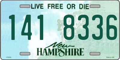 NH license plate 1418336