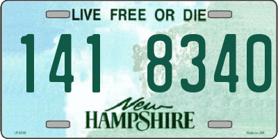NH license plate 1418340