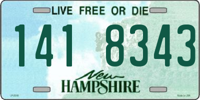 NH license plate 1418343