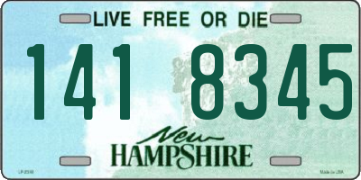 NH license plate 1418345