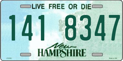 NH license plate 1418347