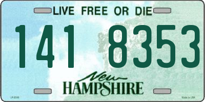 NH license plate 1418353