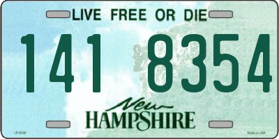 NH license plate 1418354