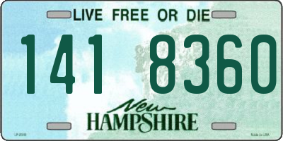 NH license plate 1418360