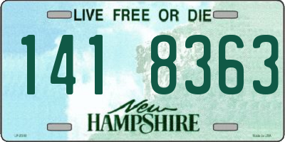 NH license plate 1418363