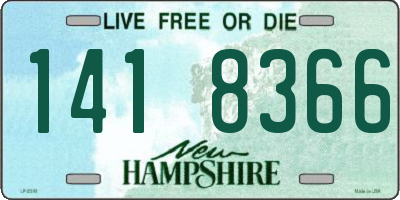 NH license plate 1418366