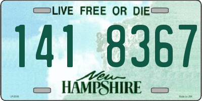 NH license plate 1418367